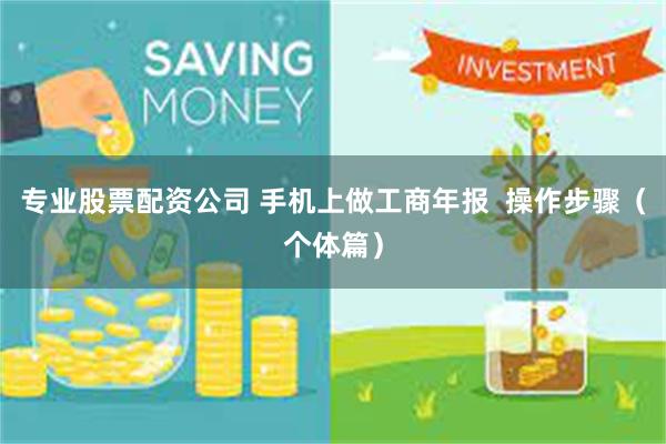 专业股票配资公司 手机上做工商年报  操作步骤（个体篇）